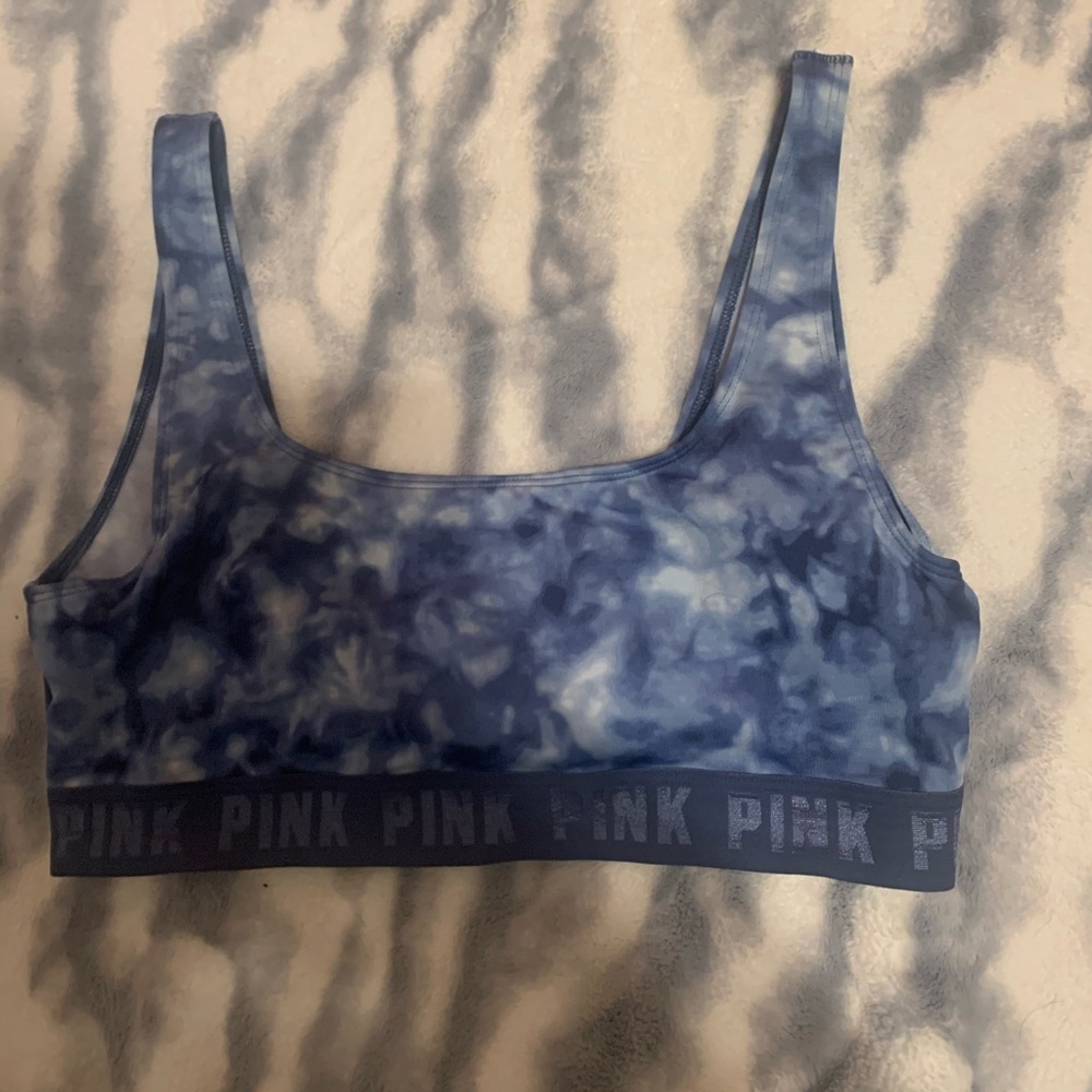 Marble blue sports bra from pink